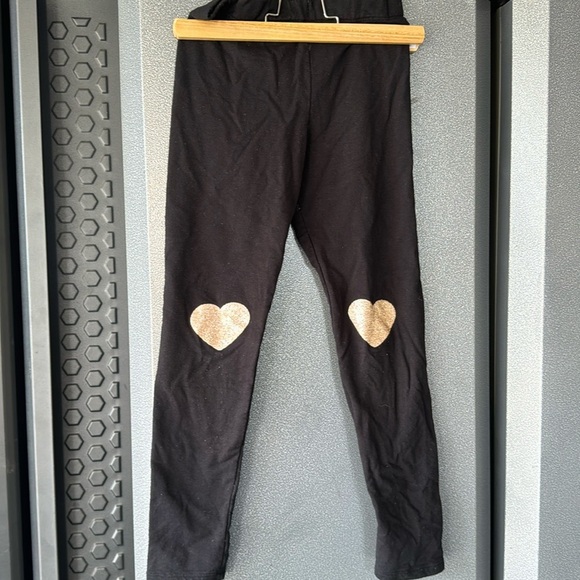 Girls H&M sparkly heart 💖 leggings Sz 10 - Picture 2 of 5